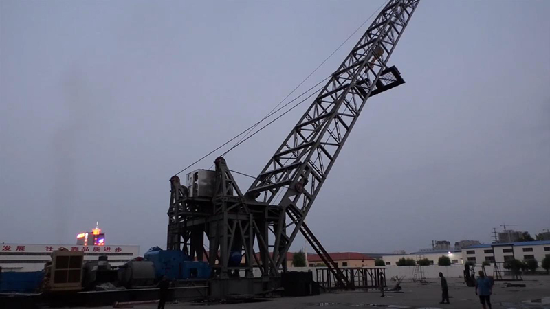 How skid-mounted drilling rig lifted